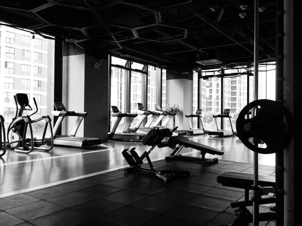 Hotel gym scene